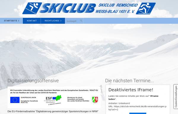 Vorschau von www.skiclub-remscheid.de, Skiklub Remscheid Weiss-Blau 1931 e.V.