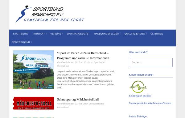 Vorschau von www.sportbund-remscheid.de, Sportbund Remscheid e.V.