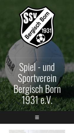 Vorschau der mobilen Webseite ssv.bergisch-born.de, SSV Bergisch Born 1931 e.V.