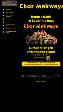 Vorschau der mobilen Webseite www.makwaya.de, Chor Makwaya