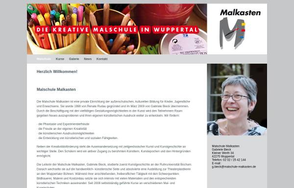 Vorschau von www.malschule-malkasten.de, Malschule Malkasten