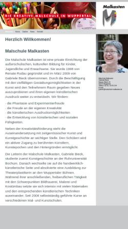 Vorschau der mobilen Webseite www.malschule-malkasten.de, Malschule Malkasten