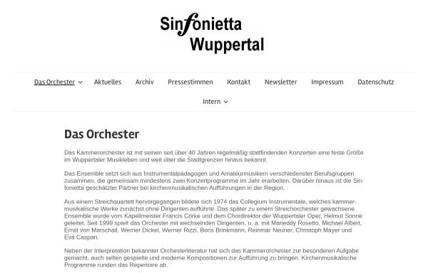 Vorschau von www.sinfonietta-wuppertal.de, Sinfonietta Wuppertal