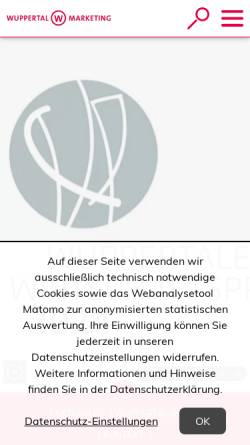 Vorschau der mobilen Webseite www.wuppertal-marketing.de, Wuppertal Marketing GmbH