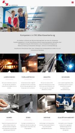 Vorschau der mobilen Webseite www.e-s-lasertechnik.de, E&S Lasertechnik Metall- und Kunststoffbearbeitung GmbH