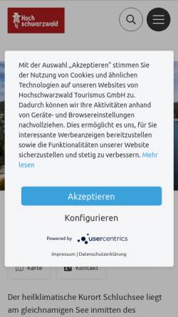 Vorschau der mobilen Webseite www.hochschwarzwald.de, Informationen rund um Baden-Baden
