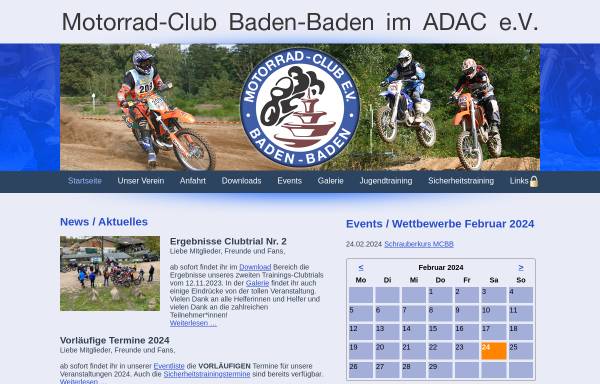 Vorschau von www.mcbb.de, Motorrad-Club Baden-Baden im ADAC e. V.
