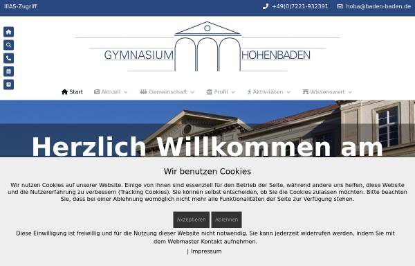 Vorschau von www.gymnasium-hohenbaden.de, Gymnasium Hohenbaden