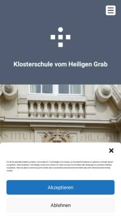Vorschau der mobilen Webseite www.hl-grab.de, Klosterschule vom Heiligen Grab