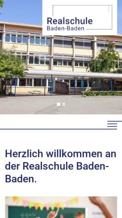 Vorschau der mobilen Webseite www.realschule-baden-baden.de, Realschule Baden-Baden