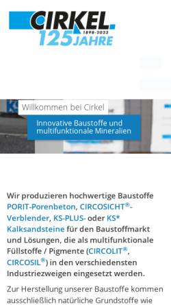 Vorschau der mobilen Webseite www.cirkel.de, Cirkel GmbH & Co. KG