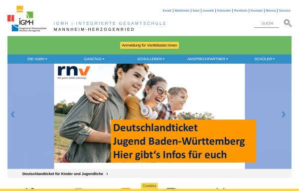 Vorschau von www.igmh.de, Integrierte Gesamtschule Mannheim-Herzogenried