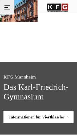 Vorschau der mobilen Webseite www.kfg-mannheim.de, Karl-Friedrich-Gymnasium