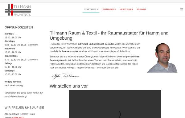 Vorschau von www.raum-textil-tillmann.de, Stephan Tillmann - Raum und Textil