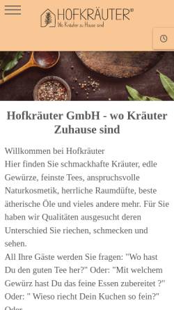 Vorschau der mobilen Webseite www.herbal-farm.com, Burkheimer Kräuterhof