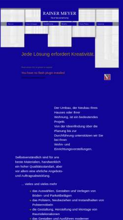 Vorschau der mobilen Webseite www.raumausstattung-meyer.de, Raumausstattung Meyer