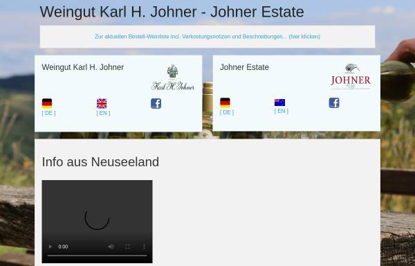 Vorschau von www.johner.de, Weingut Karl H. Johner GbR