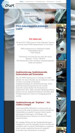 Vorschau der mobilen Webseite www.pwk-industrieservice.com, PWK Industrieservice Kalmbach GmbH