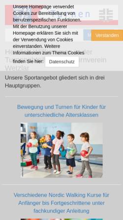 Vorschau der mobilen Webseite www.tv-wetzlar-turnen.de, TV Wetzlar Abteilung Turnen