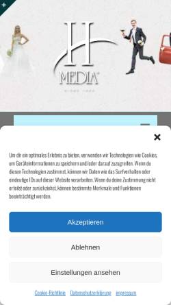 Vorschau der mobilen Webseite www.hochzeitsvideo-foto.de, H-Media