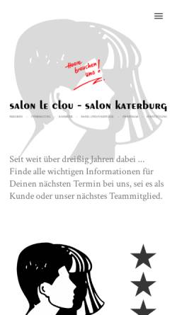 Vorschau der mobilen Webseite www.le-clou.de, Salon Le Clou & Le Clou der Shop - Cornelia Alt Friseurbetriebe