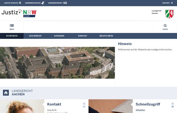 Vorschau von www.lg-aachen.nrw.de, Landgericht Aachen