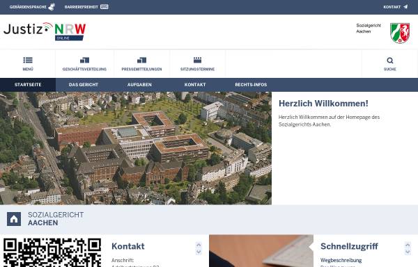 Vorschau von www.sg-aachen.nrw.de, Sozialgericht Aachen