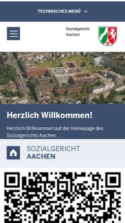 Vorschau der mobilen Webseite www.sg-aachen.nrw.de, Sozialgericht Aachen