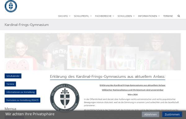 Vorschau von www.kardinal-frings-gymnasium.de, Kardinal-Frings-Gymnasium