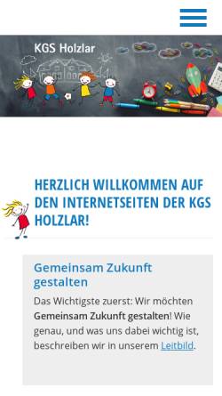 Vorschau der mobilen Webseite www.kgs-holzlar.de, Katholischen Grundschule Bonn-Holzlar