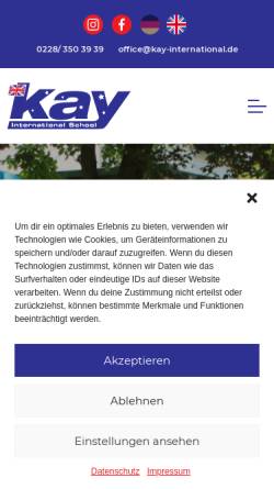 Vorschau der mobilen Webseite kay-international.de, Kay International, Sprachinstitut Bonn