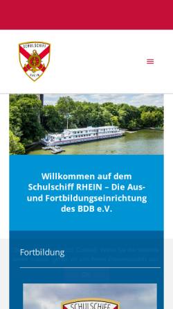 Vorschau der mobilen Webseite www.schulschiff-rhein.de, Schulschiff Rhein