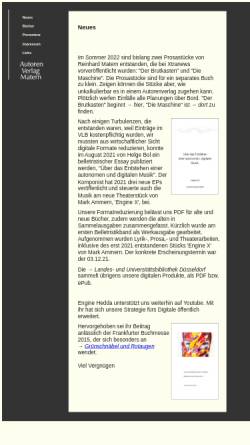Vorschau der mobilen Webseite www.autorenverlag-matern.de, AutorenVerlag Matern