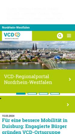 Vorschau der mobilen Webseite www.vcd.org, VCD-Kreisverband Duisburg
