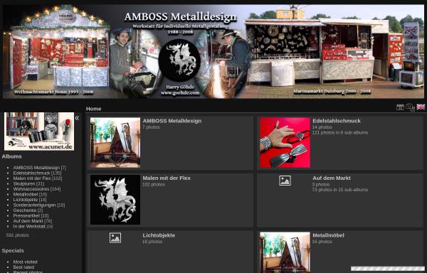 Vorschau von www.ambosshg.de, AMBOSS Metalldesign, Wohnkunst aus Metall