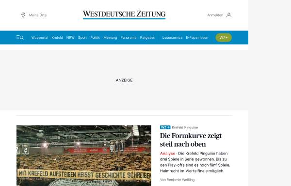 Vorschau von www.wz.de, WZ-Newsline - Westdeutsche Zeitung