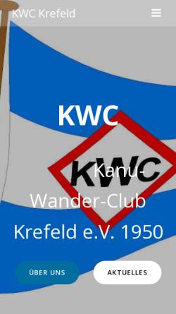 Vorschau der mobilen Webseite www.kwc-krefeld.de, Kanu Wander Club Krefeld 1950 e.V.