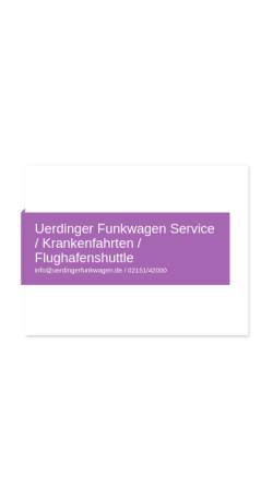 Vorschau der mobilen Webseite uerdingerfunkwagen.de, Uerdinger Funkwagen 42000 GmbH