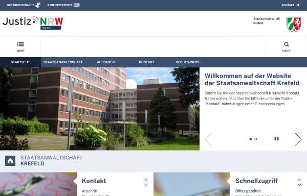 Vorschau von www.sta-krefeld.nrw.de, Staatsanwaltschaft Krefeld