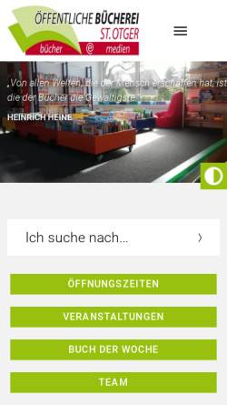 Vorschau der mobilen Webseite www.buecherei-stadtlohn.de, Öffentliche Bücherei St. Otger