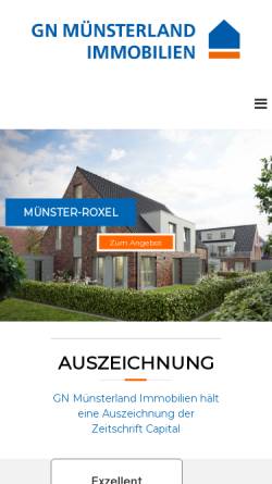 Vorschau der mobilen Webseite www.gn-immobilien.de, Grünewald & Niesing Immobilien und Finanzierungen