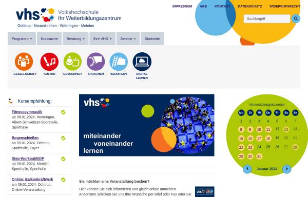 Vorschau von www.vhs-ochtrup.de, VHS-Zweckverband der Stadt Ochtrup und der Gemeinden Neuenkirchen, Wettringen und Metelen