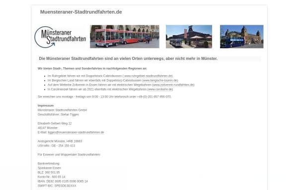 Vorschau von www.muensteraner-stadtrundfahrten.de, Münsteraner Stadtrundfahrten GmbH