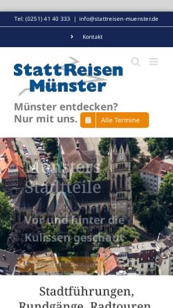 Vorschau der mobilen Webseite www.stattreisen-muenster.de, StattReisen Münster e.V.