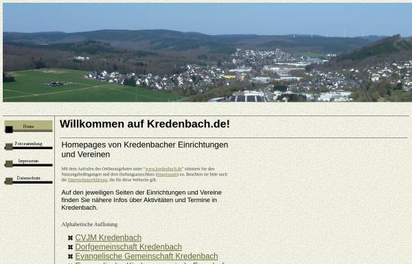 Vorschau von kredenbach.de, Kredenbach