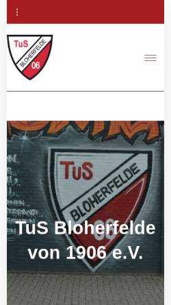 Vorschau der mobilen Webseite www.tus-bloherfelde.de, Turn- und Sportverein Bloherfelde