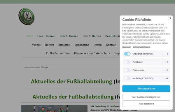 Vorschau von www.vfl-oldenburg-fussball.de, VfL Oldenburg von 1894