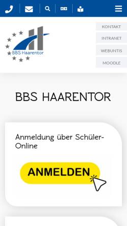 Vorschau der mobilen Webseite www.bbs-haarentor.de, Berufsbildende Schulen Haarentor