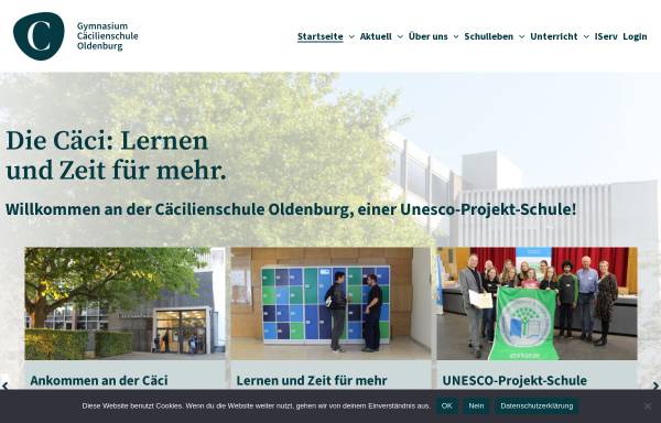 Vorschau von www.caeci.de, Gymnasium Cäcilienschule Oldenburg