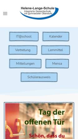 Vorschau der mobilen Webseite www.hls-ol.de, Helene-Lange Gesamtschule Oldenburg